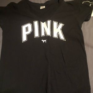 Black VS Pink V Neck